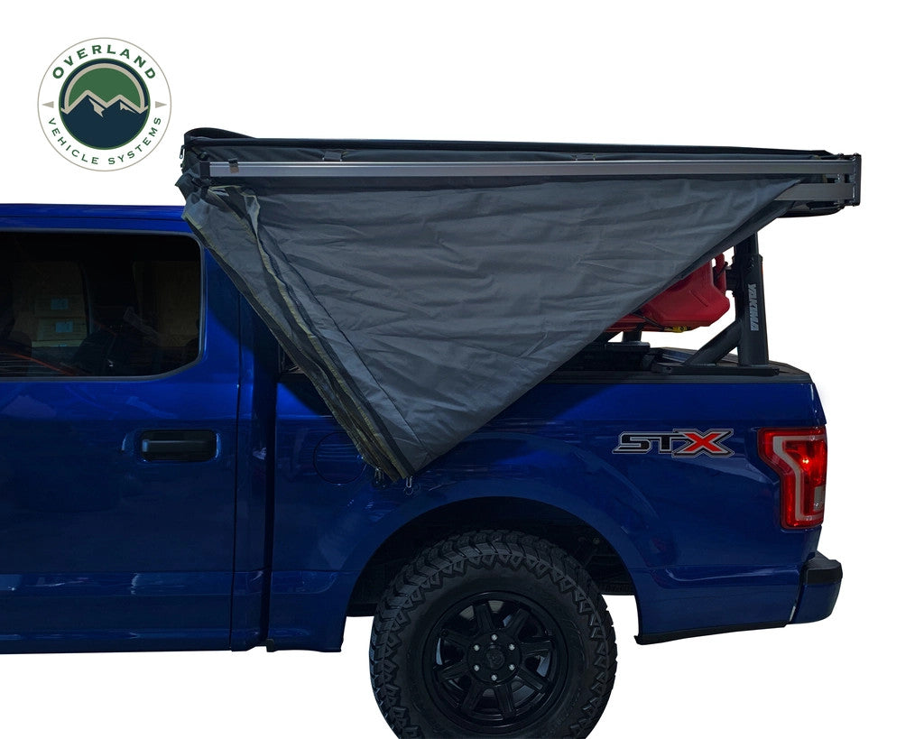 Overland Vehicle Systems HD Nomadic 270 LT Awning - Driver Side - Dark Gray With Black Travel Cover