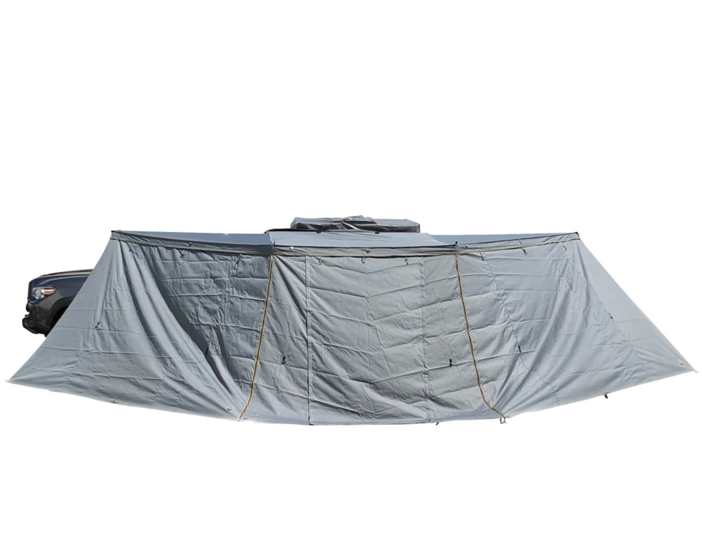 Overland Vehicle Systems HD Nomadic 180 Degree Awning - Dark Grey with Black Travel Cover