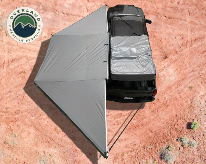 Overland Vehicle Systems HD Nomadic 180 Degree Awning - Dark Grey with Black Travel Cover