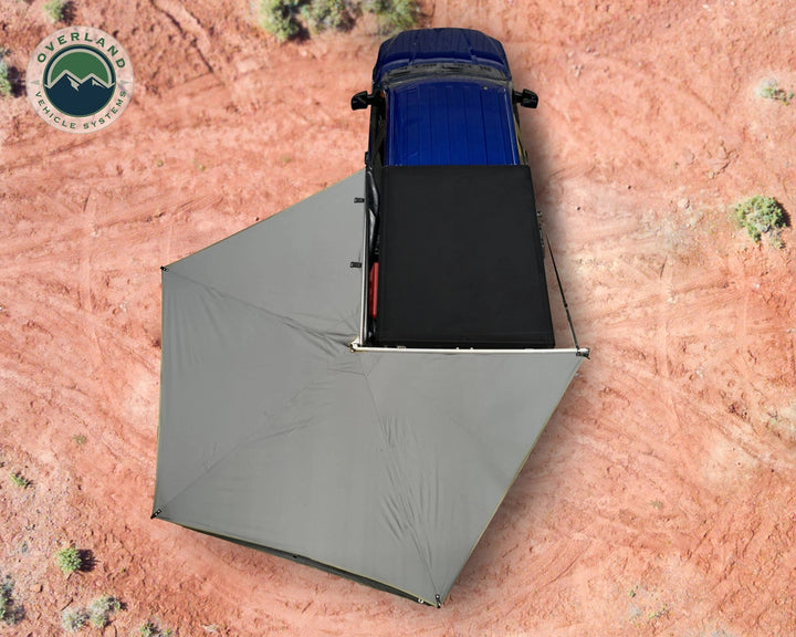Overland Vehicle Systems HD Nomadic 270 LT Awning - Driver Side - Dark Gray With Black Travel Cover